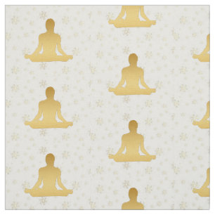 Guld- Yogameditationtyg Tyg