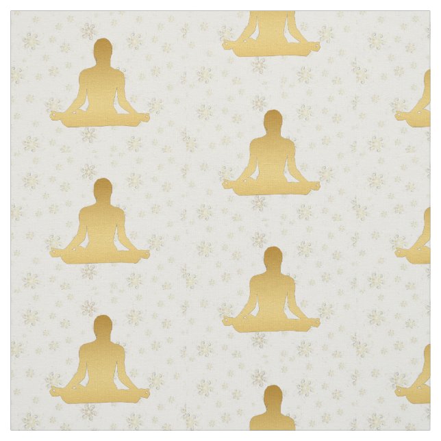 Guld- Yogameditationtyg Tyg (Provkarta)