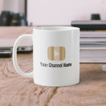 Guld Youtube Channel Vlogger Youtuber Kaffemugg<br><div class="desc">Modern Guld Youtube Channel Vlogger Youtuber Mugg.</div>