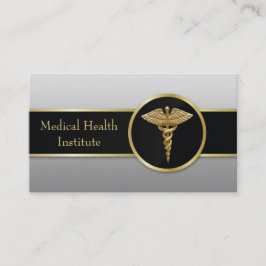 Guld- yrkesmässig medicinsk Caduceus - visitkort