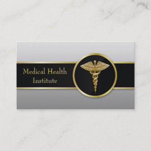 Guld- yrkesmässig medicinsk Caduceus - visitkort