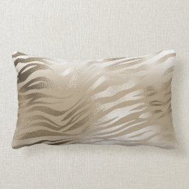 Guld Zebra och Leopard Skriv ut ombre Lumbarkudde