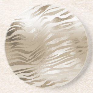 Guld Zebra och Leopard Skriv ut     Underlägg