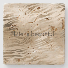 Guld Zebra tryck Ombre Stenunderlägg