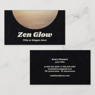 Guld Zen Circle Black Visitkort