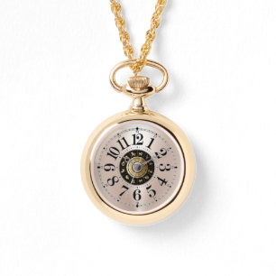 guld zodiac fickhalsband armbandsur