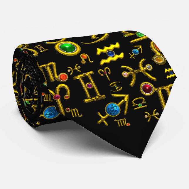 GULD ZODIAC SIGN JEWELS,GEMSTONES,ASTROLOGY SLIPS (Rullad)