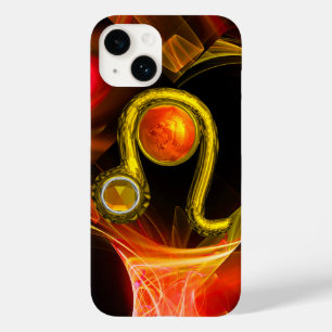 GULD ZODIAC SIGN LEO Red Gult Fractal Swirls