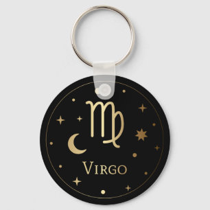 Guld Zodiac Sign/Våg Nyckelring