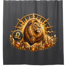 Guld Zodiakstecken Lejon Med Ädelstenar