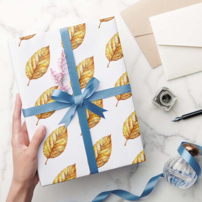 Gulda blad Bröllop Presentpapper (Gifting)