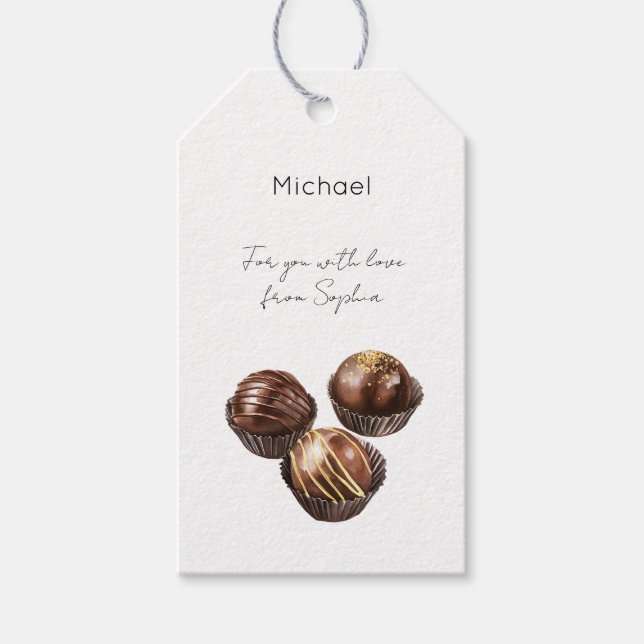 Gulda chokladjul presentetikett (Framsidan)