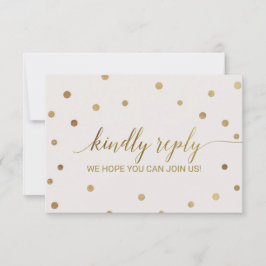 Gulda prickar meny val RSVP-kort