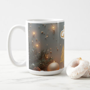 Gulda träd kaffemugg