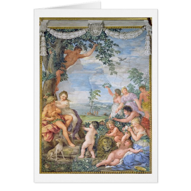 Guldåldern (frescoen) hälsningskort (Framsidan)