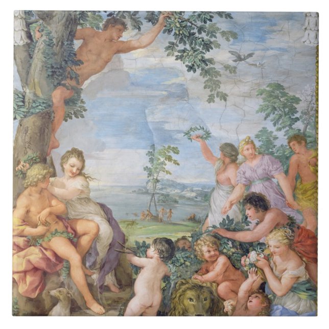 Guldåldern (frescoen) kakelplatta (Framsidan)