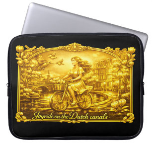 GuldAmsterdam Abstrakt Romantisk Vintage StreetRid Laptop Fodral