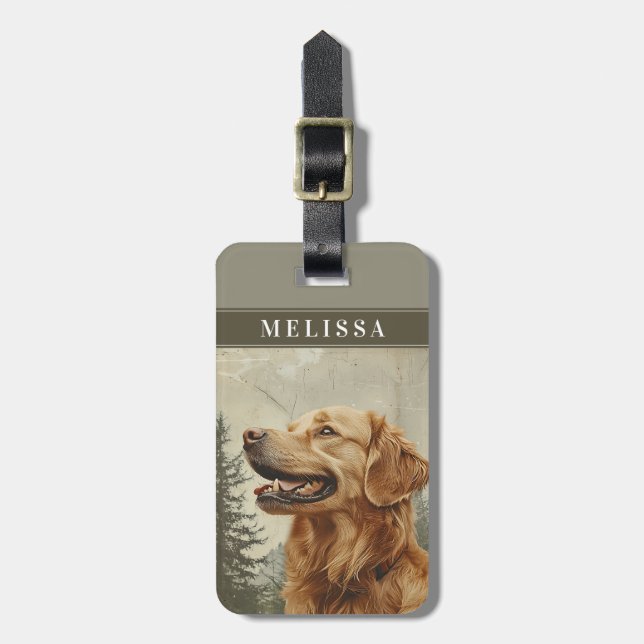 Guldbagge Hund Bagagebrickor (Vertikal Framsida)