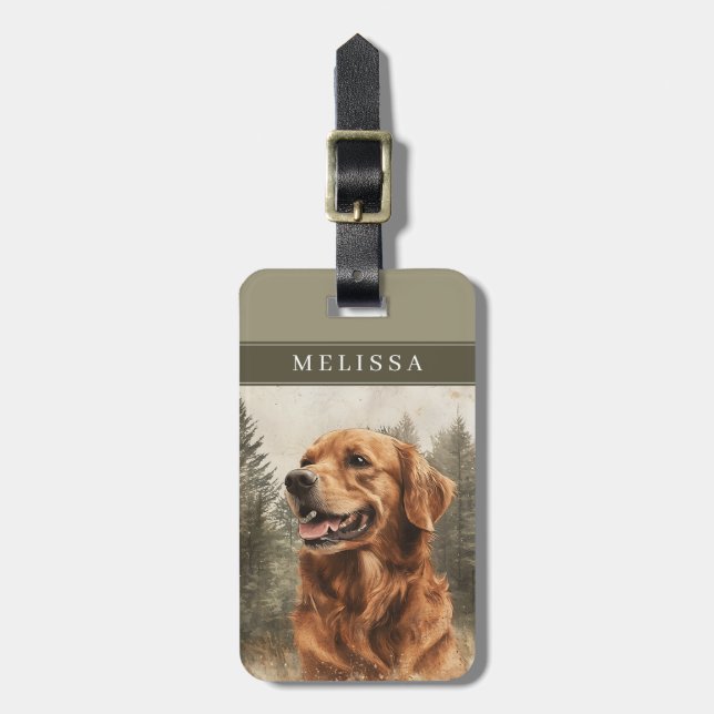 Guldbagge Hund Bagagebrickor (Vertikal Framsida)