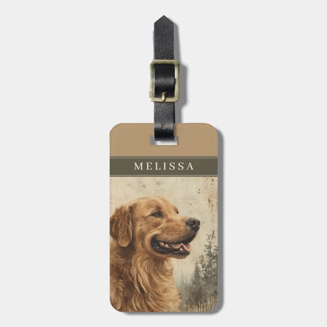 Guldbagge Hund Bagagebrickor (Vertikal Framsida)