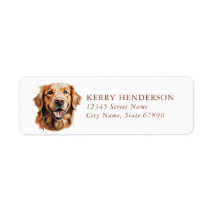 Guldbagge Hund Returadressetiketter Returadress Etikett