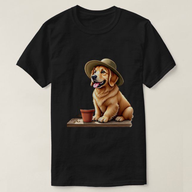 Guldbagge Växt Förälder Trädgård Vattenfärg T Shirt (Design framsida)