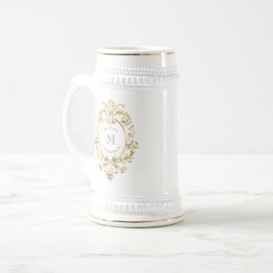 Guldbarockmonogram Bröllopsvänner Sejdel