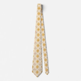 Guldbeige Retro Blommig Mid-Century Slips