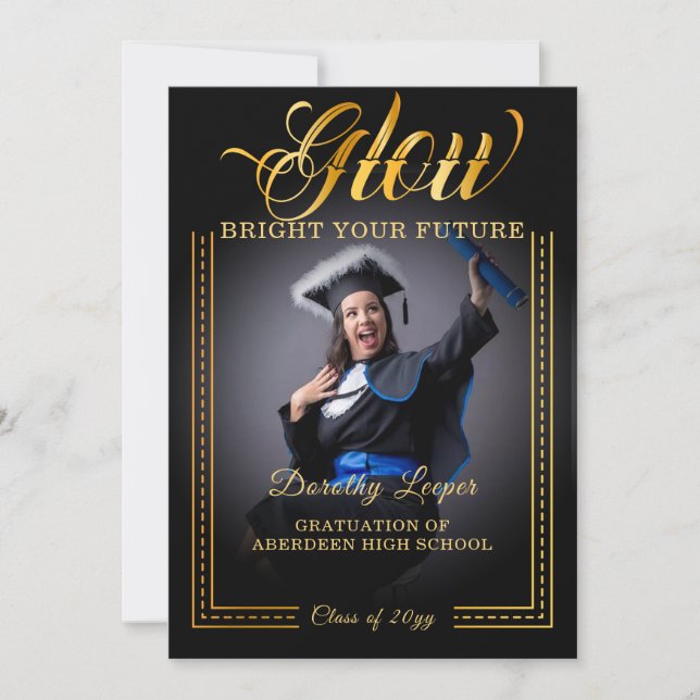 Guldberöring Lys upp din framtid Inbjudningar (Framsida)