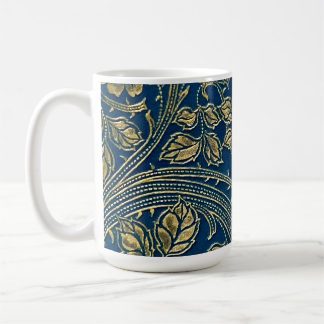 Guldblå elegans kaffemugg (Vänster)