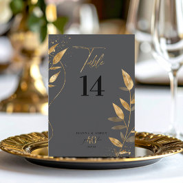 Guldblad 40-årsjubileum Bordnummer ID1169 Inbjudningar