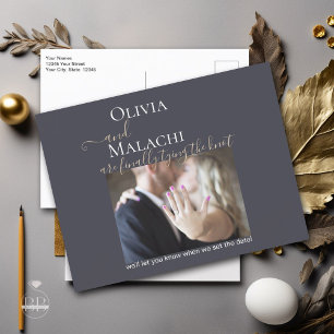 Guldblad Impasto Noir Meddelande Vykort