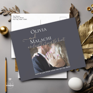 Guldblad Impasto Noir Meddelande Vykort