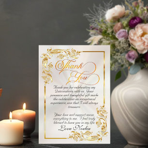 Guldblad & Tiara - Pearl Quinceanera Tack Kort
