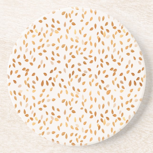 Guldbladskonfetti på rosa bakgrund underlägg (Framsidan)