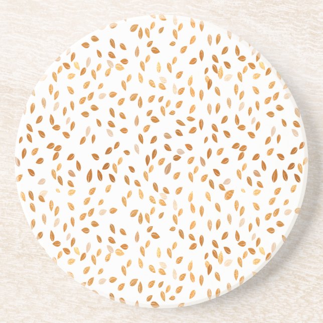 Guldbladskonfettimönster Underlägg Sandsten (Framsidan)