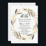 Guldbladskrans 40-års bröllopsjubileum inbjudan<br><div class="desc">Guldkrans 40-års bröllopsjubileum inbjudan

Matchande samling i Niche and Nest-butiken. Illustration av www.EssemCreatives.etsy.com</div>