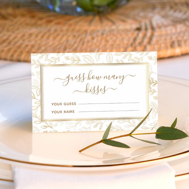 Guldbladsmönster Gissa hur många kyssar spel Tilläggskort (Skapare uppladdad)