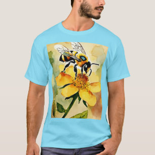 Guldblomma & upptagen bin vattenkonst. t shirt