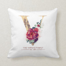 Guldblomma V Monogram Blommigt Burgundy Red