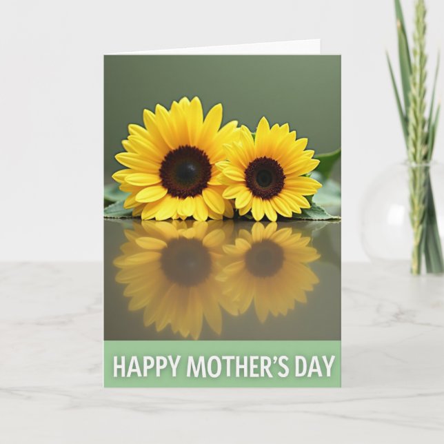 Guldblommig Reflektionskort Kort (Framsida)