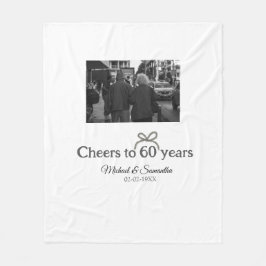 Guldbollar till 60-årsdagen bröllop fleecefilt