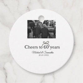 Guldbollar till 60-årsdagen bröllop gåvor etiketter