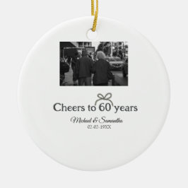 Guldbollar till 60-årsdagen bröllop julgransprydnad keramik