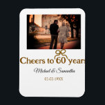 Guldbollar till 60-årsdagen bröllop magnet<br><div class="desc">utformning</div>