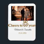 Guldbollar till 60-årsdagen bröllop magnet<br><div class="desc">utformning</div>