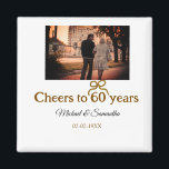 Guldbollar till 60-årsdagen bröllop magnet<br><div class="desc">utformning</div>