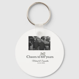 Guldbollar till 60-årsdagen bröllop nyckelring