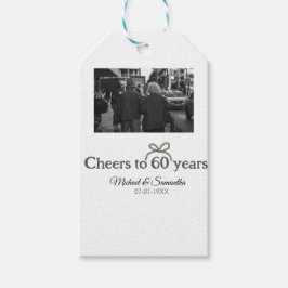 Guldbollar till 60-årsdagen bröllop presentetikett