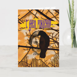 Guldbrandad Korp Ansikte Kort